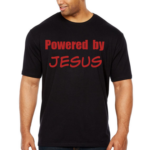 "Powered by Jesus" Tee